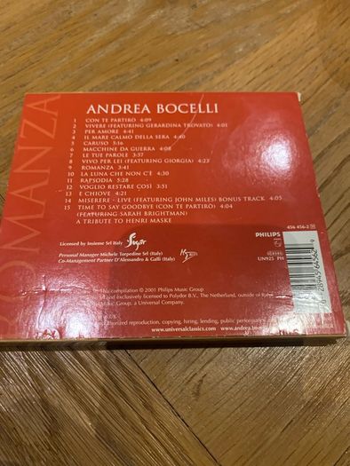 Andrea Bocelli - Romanza Limited Edition