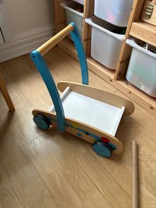 Toddler wooden trolley/walker