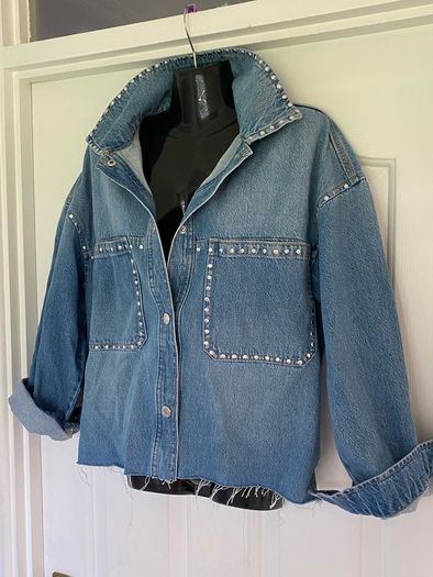 Denim studded jacket
