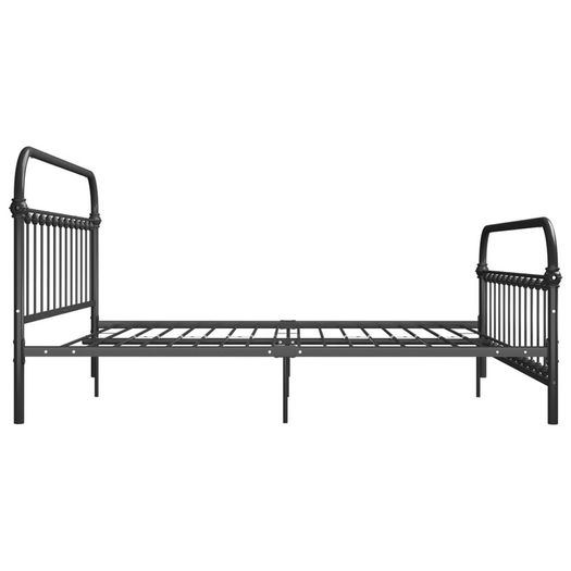 Bed Frame Grey Metal 180x200 cm