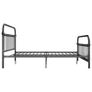 Bed Frame Grey Metal 180x200 cm Image 4