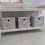 Hall table  (Off-white/creme, Glass top) Image 4