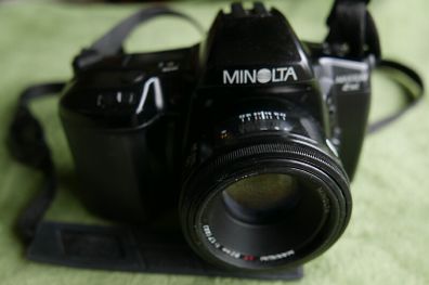 Minolta Maxxum 3xi - 35 mm SLR camera POWER ZOOM 50mm lens, tested, working