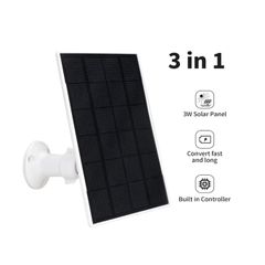 Nivian 3W Solar Panel - MICRO USB - for Security Camera, Solar Panel for DC 5V Outdoor