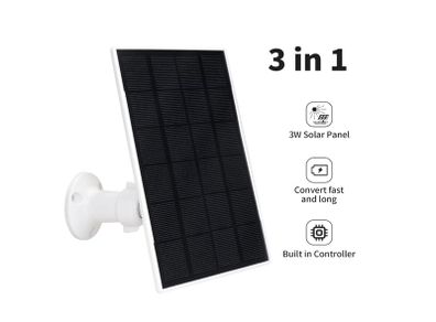 Nivian 3W Solar Panel - MICRO USB - for Security Camera, Solar Panel for DC 5V Outdoor