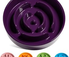 Ceramic Slow Feeder Dog Bowl Medium 675ml Puzzle - Brand New Sealed