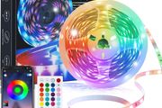 Led Lights 15m, Led Strip Light with Music Sync Color Changing, RGB Led Strip Lights with Smart App &amp; Remote Control for Bedroom, Led Light Strips for Lighting Flexible Home Decoration