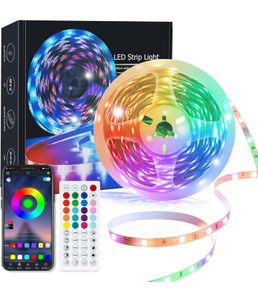 Led Lights 15m, Led Strip Light with Music Sync Color Changing, RGB Led Strip Lights with Smart App & Remote Control for Bedroom, Led Light Strips for Lighting Flexible Home Decoration