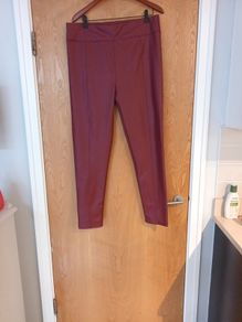 Faux Leather  Red Jeggins.   S.16.