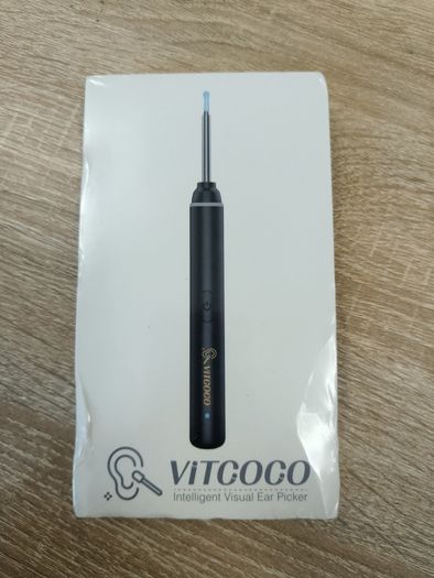 Earwax Remover Otoscope, VITCOCO 1920P Wifi Ear Cleaner, Ear Cleaner with Camera, Otoscope with 6 LEDs for iPhone, iPad and Android Smartphones, Black