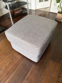 Grey footstool