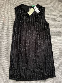Brand new black Benetton dress 10- 11 160 cm