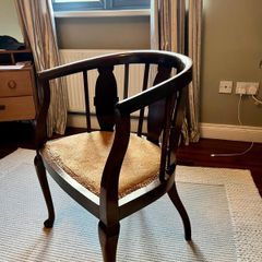 Pair of Edwardian tub chairs