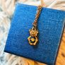 Cute Bear Beaded Necklace Gold Tone Image 3