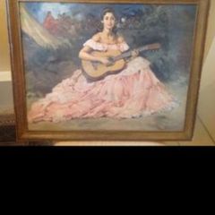 Antique Picture - La Guitarista