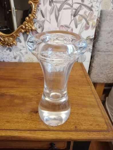 Studio Hand Blown Free Form Vase. Very Heavy.