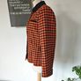 Vintage 1980s Windsmoor wool houndstooth orange black ladies smart jacket M L Image 4