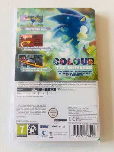 Sonic Colours Ultimate for the Nintendo switch, like new
