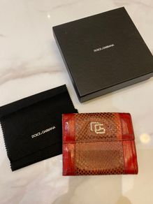 [Designer] Dolce & Gabbana, Snake Skin Red Wallet