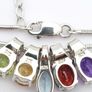 925 Sterling Silver & Gemstone Mix Necklace Image 5