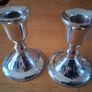 Sterling Silver pair Candlesticks Image 3