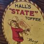Rare Complete 1920s Halls toffee writing box tin Image 4