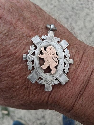 Chester Sterling Silver & 9k Rose Gold Fob(10 grams)