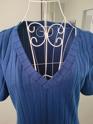 royal blue v neck dress