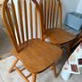 Wooden dining table and six chairs Image 2