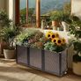 Raised Garden Bed Self Watering Deepened 50cm, 200L Large Planters Box for Outdoor Plants, Elevated Patio PP Flower Vegetables Planting Container, Garden Bed Planter Box Kit Drainage Holes Image 9