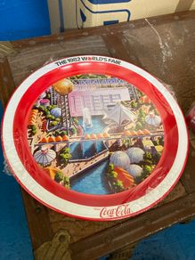 Coca Cola metal tray 1982 World Fair