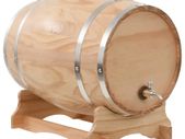 Wine Barrel with Tap Solid Pinewood 35 L