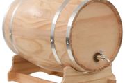 Wine Barrel with Tap Solid Pinewood 35 L