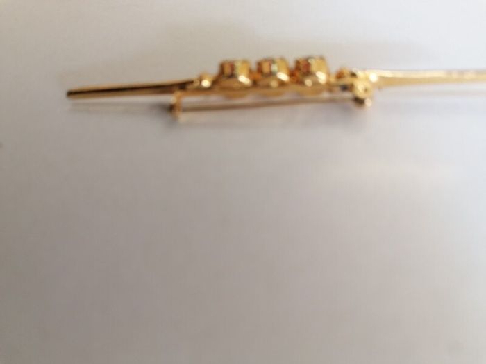 Broach Pin with sparkling clear stones