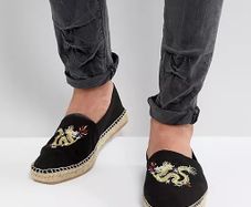 Dragon Embroidered Espadrilles size 10