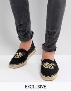 Dragon Embroidered Espadrilles size 10