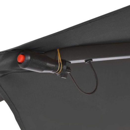 Cantilever Umbrella LED Lights and Steel Pole 300cm Anthracite