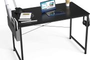 Writing Computer Desk, Office Work Desk for student and worker, Laptop Table with Storage Bag and Headphone Hook,Modern Simple Style Desks for Bedroom, Home, Office(80x50x75cm)