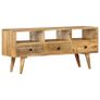 TV Cabinet 110x36x50 cm Solid Mango Wood Image 8