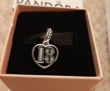 genuine Pandora silver '18' charm