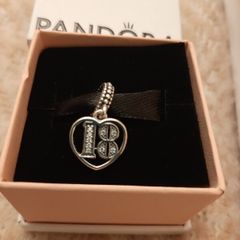 genuine Pandora silver '18' charm