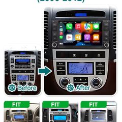 2 DIN Android 15 AUTO Wireless CarPlay Car Radio Stereo 7" Screen For Hyundai Santa Fe 2006-2012 Bluetooth Multimedia player Navigation GPS
