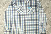 Superdry The Washbasket Shirt Mens Blue &amp; White Check Long Sleeve Shirt Size Large