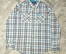 Superdry The Washbasket Shirt Mens Blue & White Check Long Sleeve Shirt Size Large