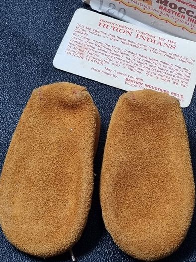 Collectible Vintage Genuine Indian Baby Moccasins