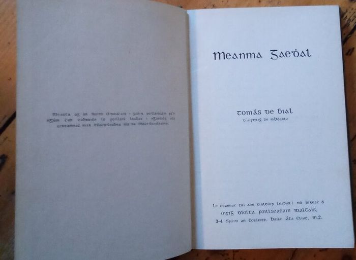 Meanma Gaedal - Alice Stopford Green/ Tomas de Bhial  - HB 1938 - Irish Nationality