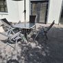 Garden table, 4 x recliner chairs and parasol Image 2