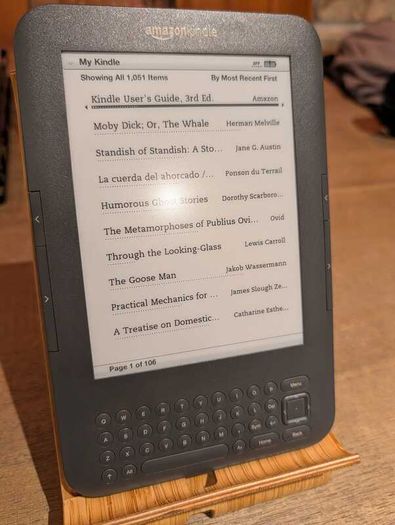New Battery!!! - Amazon Kindle (keyboard) Gen3 eBook reader - Disconnect with a Fully loaded Kindle!!! #2213