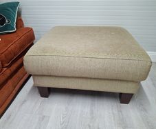 Cream padded large ottoman in very good condition