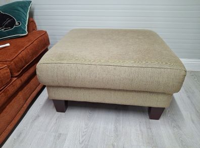 Cream padded large ottoman in very good condition